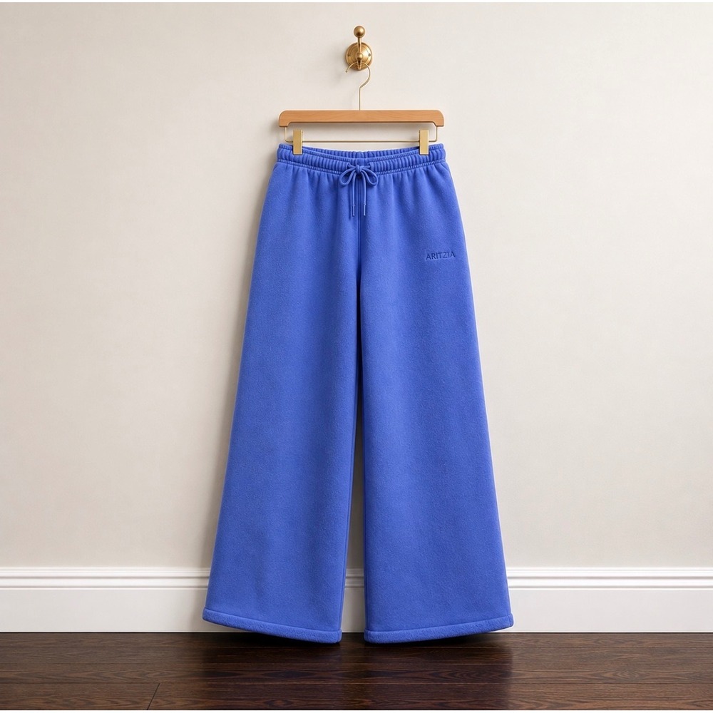 Aritzia Tna Sweatfleece Mega Fit Wide Leg Sweatpants Blue M